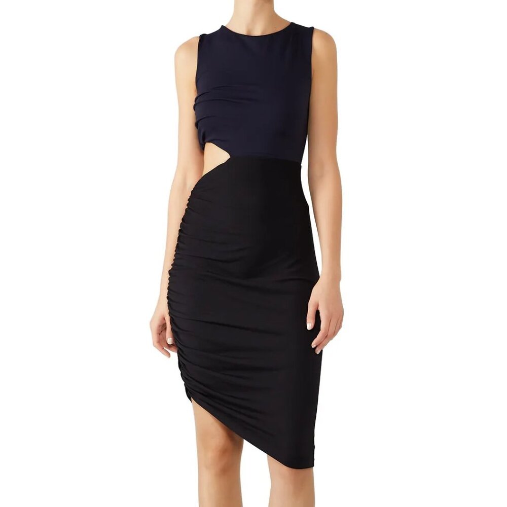 Susana Monaco Side-Gathered Cutout Dress